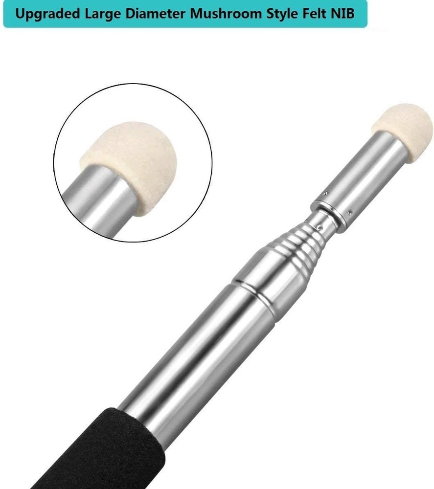 Lightweight 39-Inch Telescopic Pointer with Soft Felt Tip for Easy Teaching
