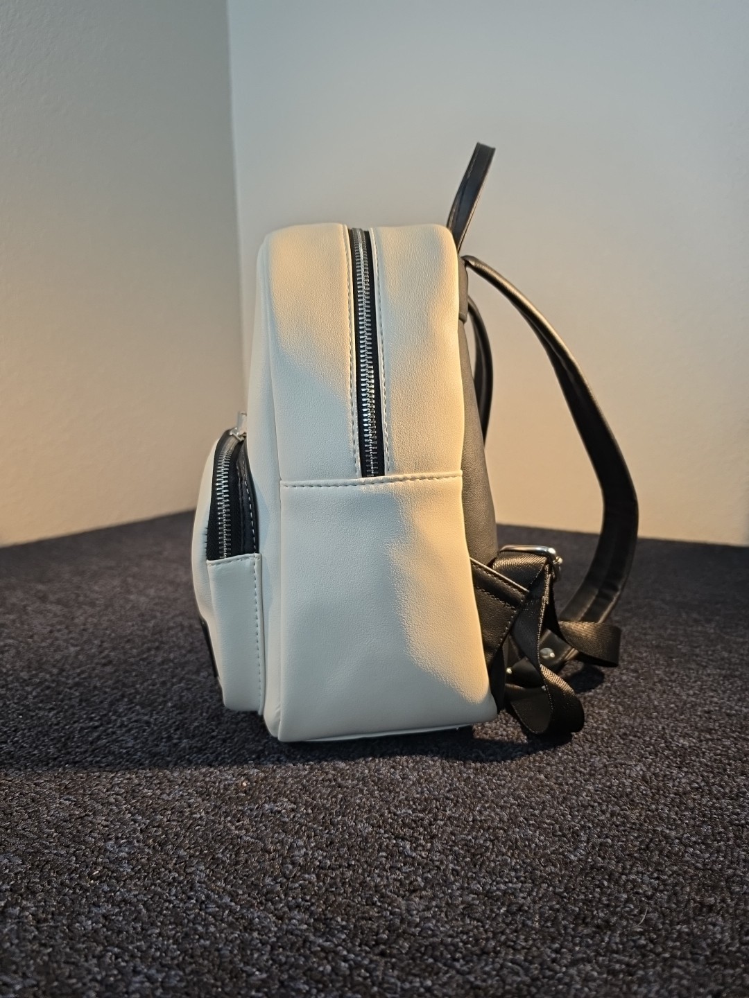 Disney Loungefly Embroidered Mickey Mouse Running White Mini Backpack