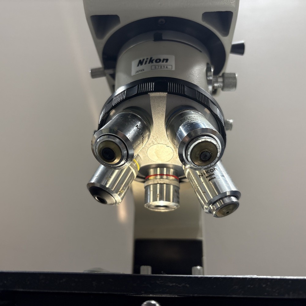 Nikon Optiphot Microscope M Plan 100 60 5 10 20 objective lenses