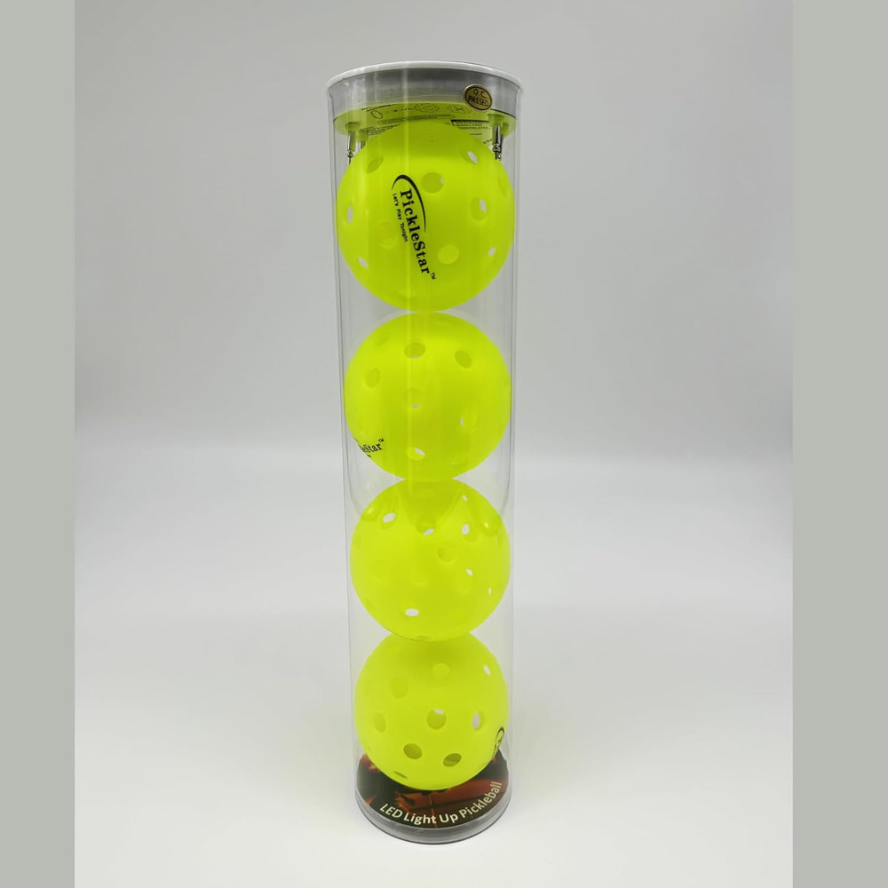 Gen 2 LED Pickleball Balls - Advanced Glow & Balanced Bounce, 4 Pack