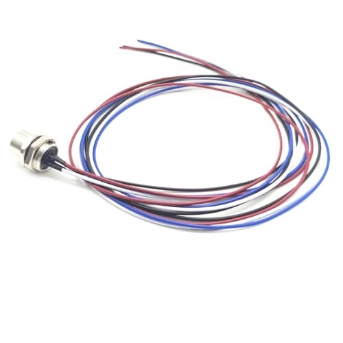 M12 4Pin Female Connector Cable, A Coded Straight Back Mount Cable 3.28ft