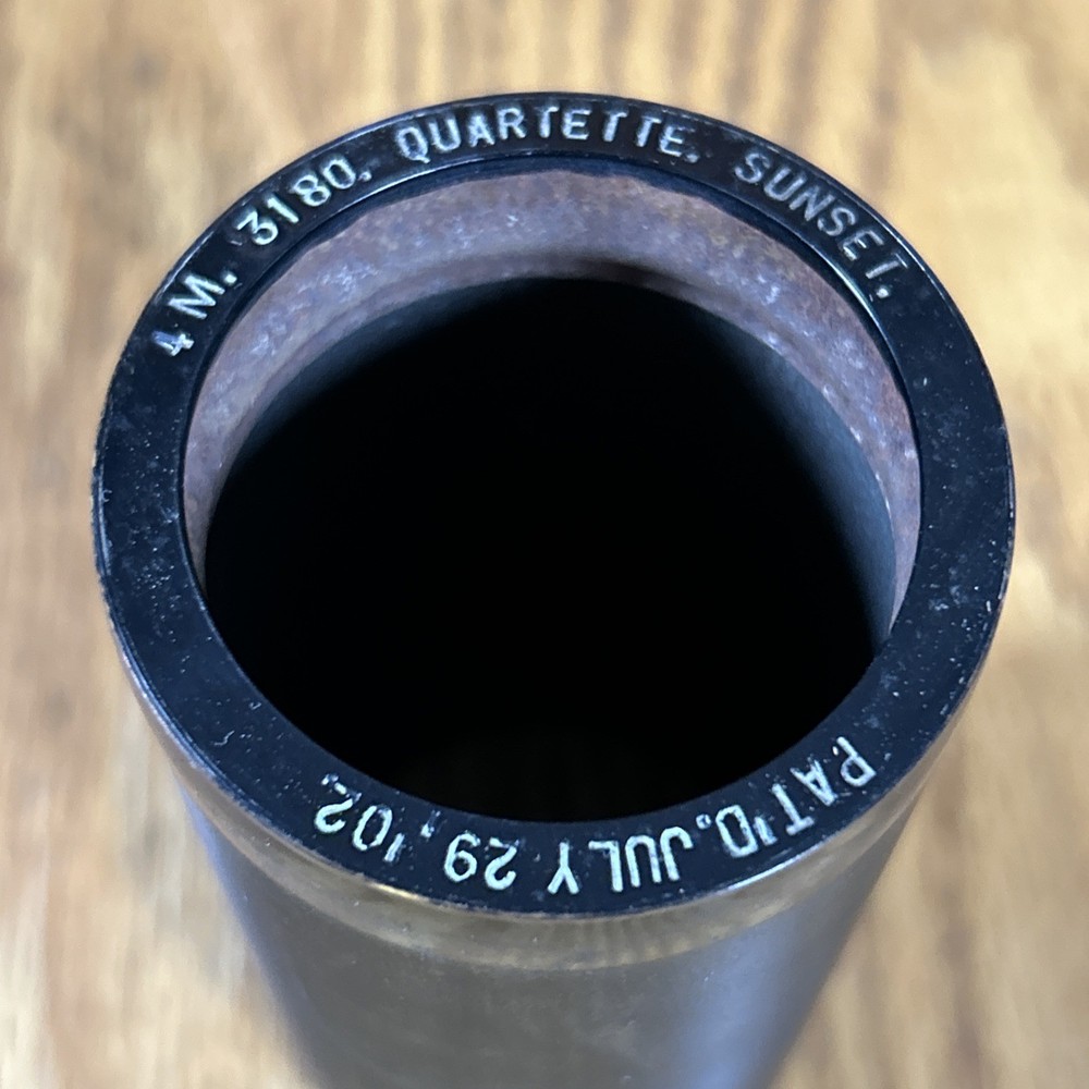 Indestructible Cylinder Record Sunset 3180 Quartet Untested
