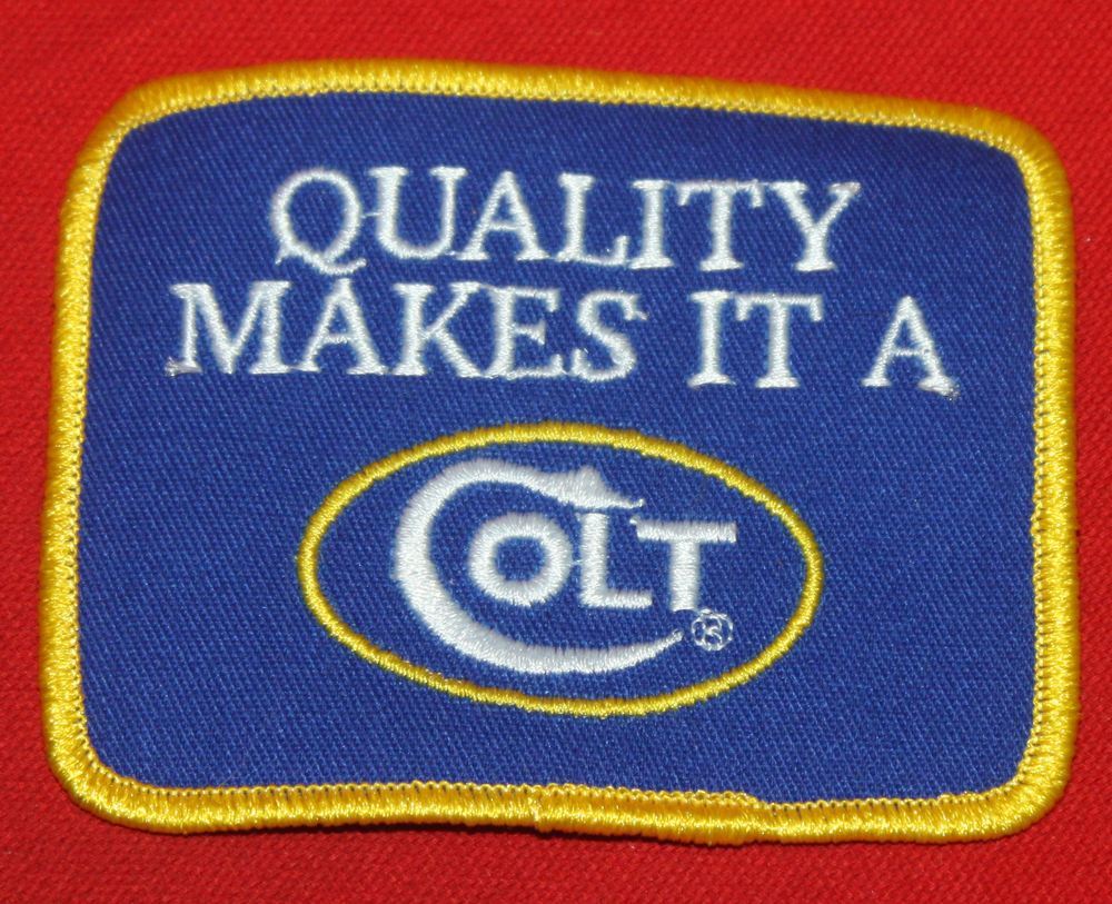COLT FIREARMS FACTORY Quality Makes IT A Colt Patch 1996