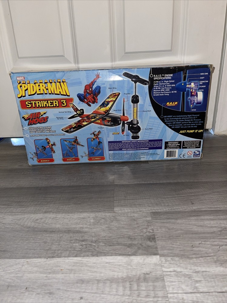 Rare The Amazing Spider-Man Striker 3 Plane AIR HOGS