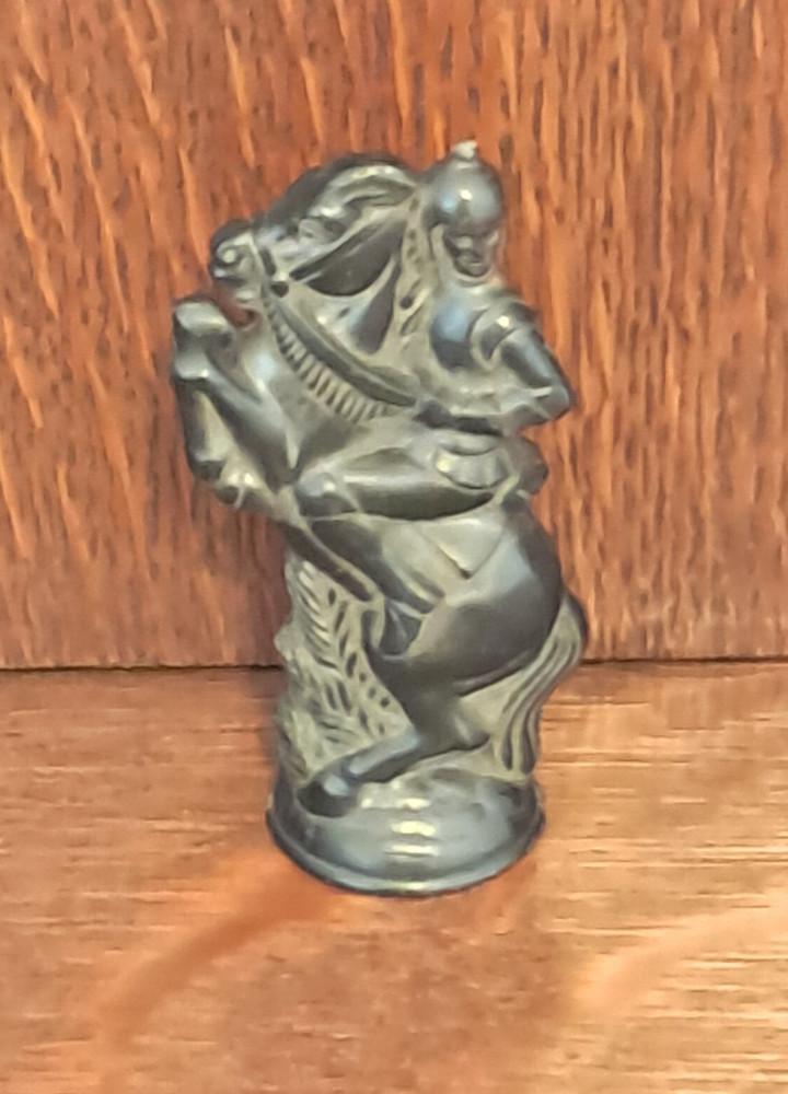 Vintage E.S. Lowe Anri Renaissance Replacement Chess Piece - Black Knight