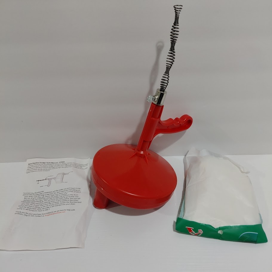 KINGLEV Spin-Thru Drain Cleaner Auger 25ft Pipe Cleaners