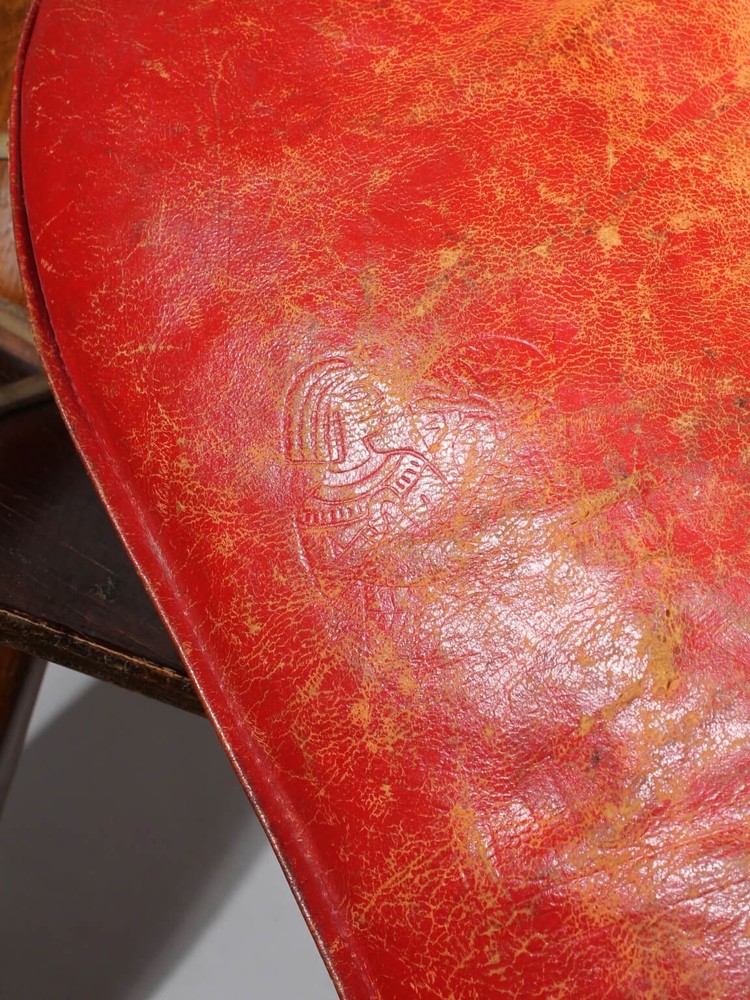Brutalist Ottoman Camel Saddle Stool