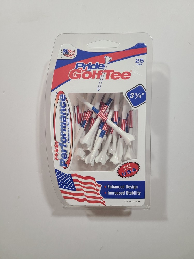 Pride Golf Performance 3 1/4" 25 Count  Golf Tees New