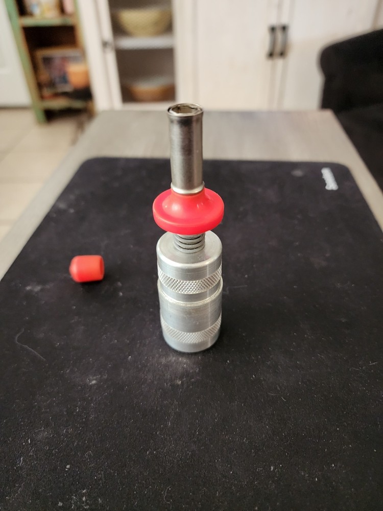 Stainless Steel Quick Coupler with Red Cap
