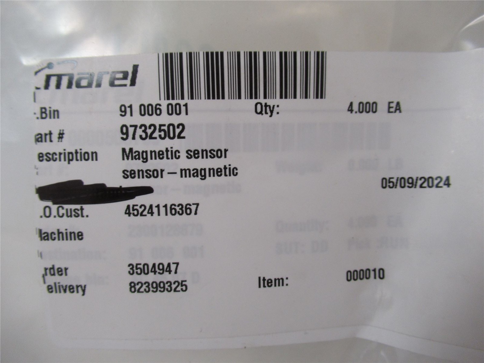 249190 New-No Box; Marel 9732502 Magnetic Sensor