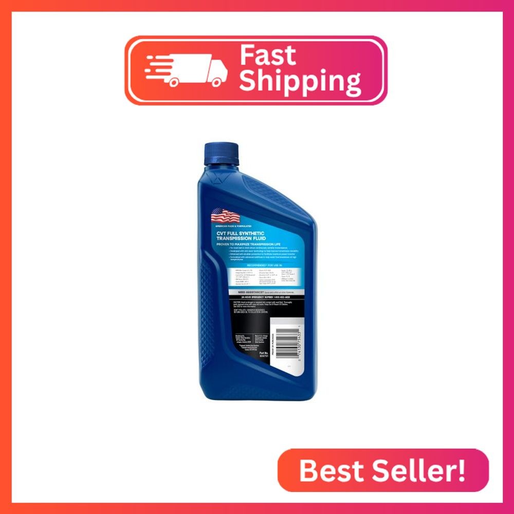 Valvoline CVT Full Synthetic Continuously Variable Transmission Fluid 1 Quart