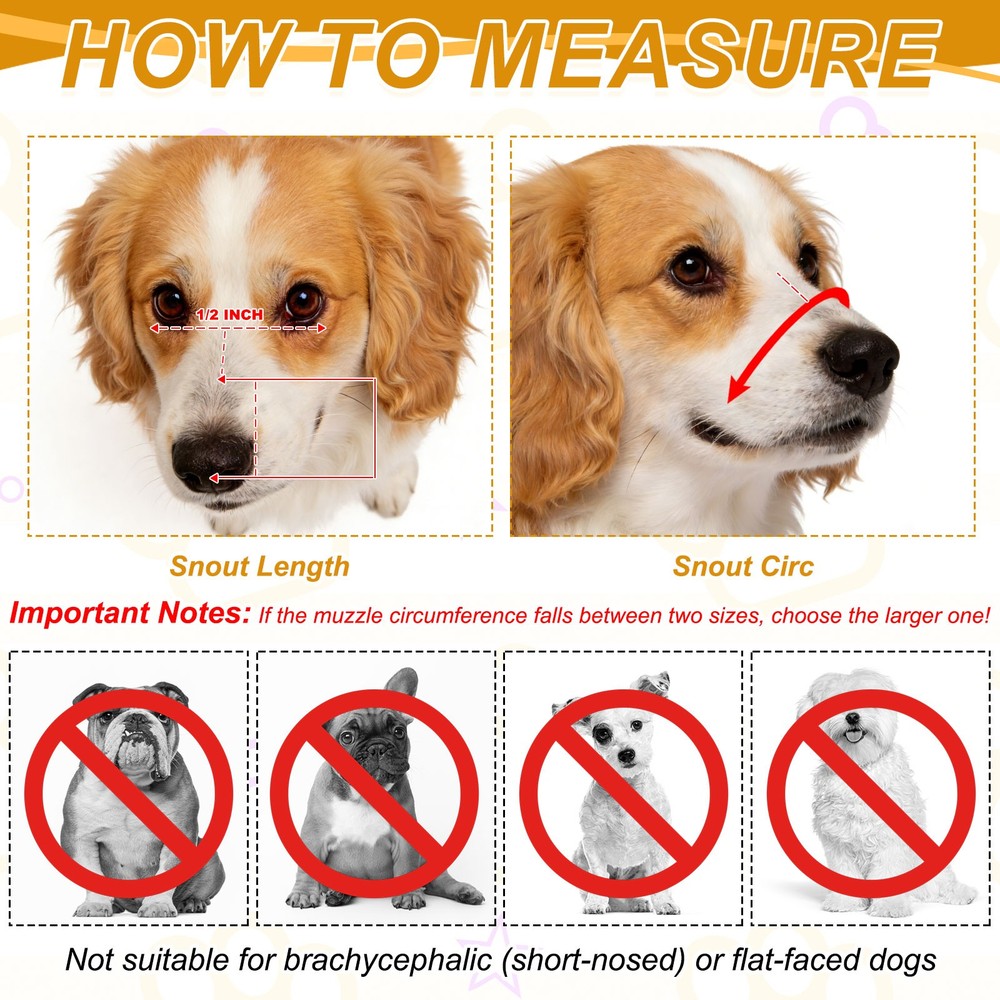 Dog Muzzle Soft Mesh Muzzle Mouth Guard Cover Orange M