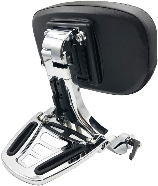 Chrome Adjustable Sissy Bar Backrest with Luggage Rack