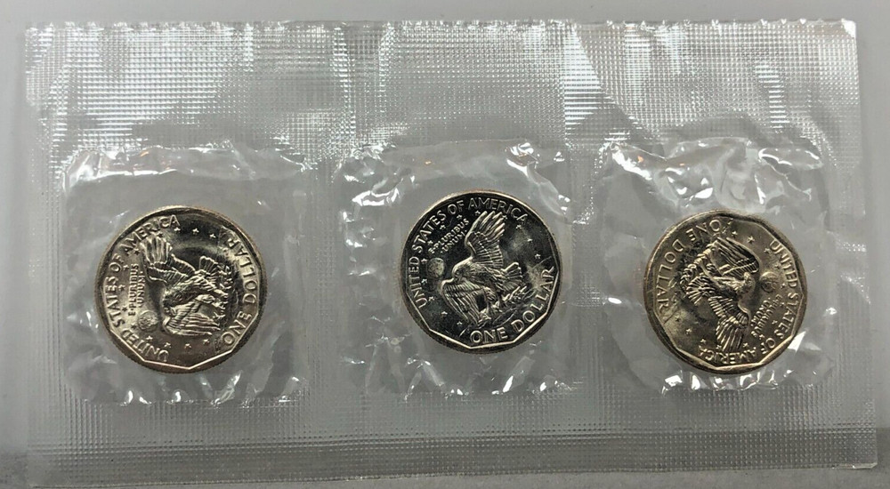 1979 U.S. Susan B. Anthony ~ Uncirculated Dollar Set ~ P, D, S Set