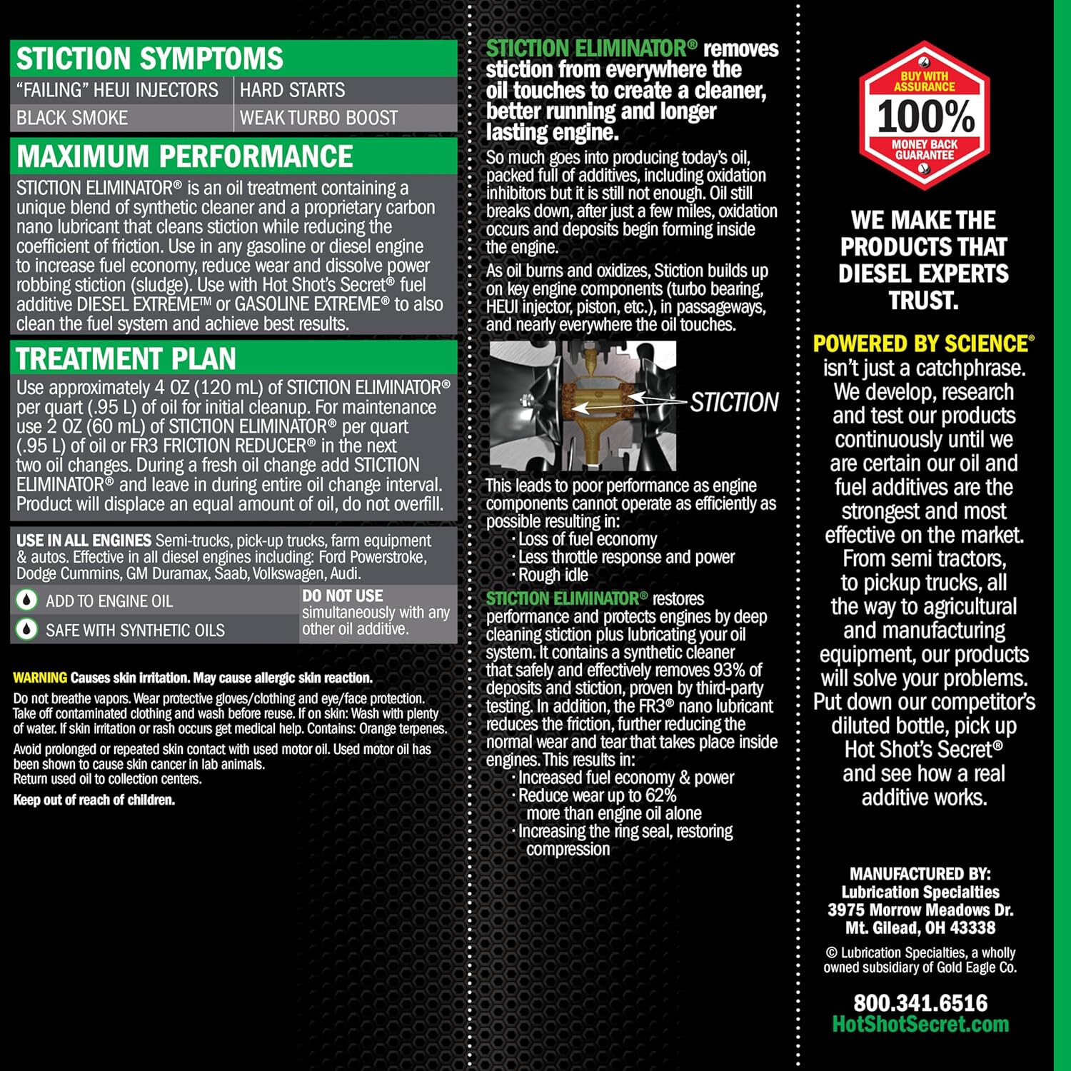 Hot Shot's Secret HSS64Z Original Stiction Eliminator 64 Fluid Ounce Bottle