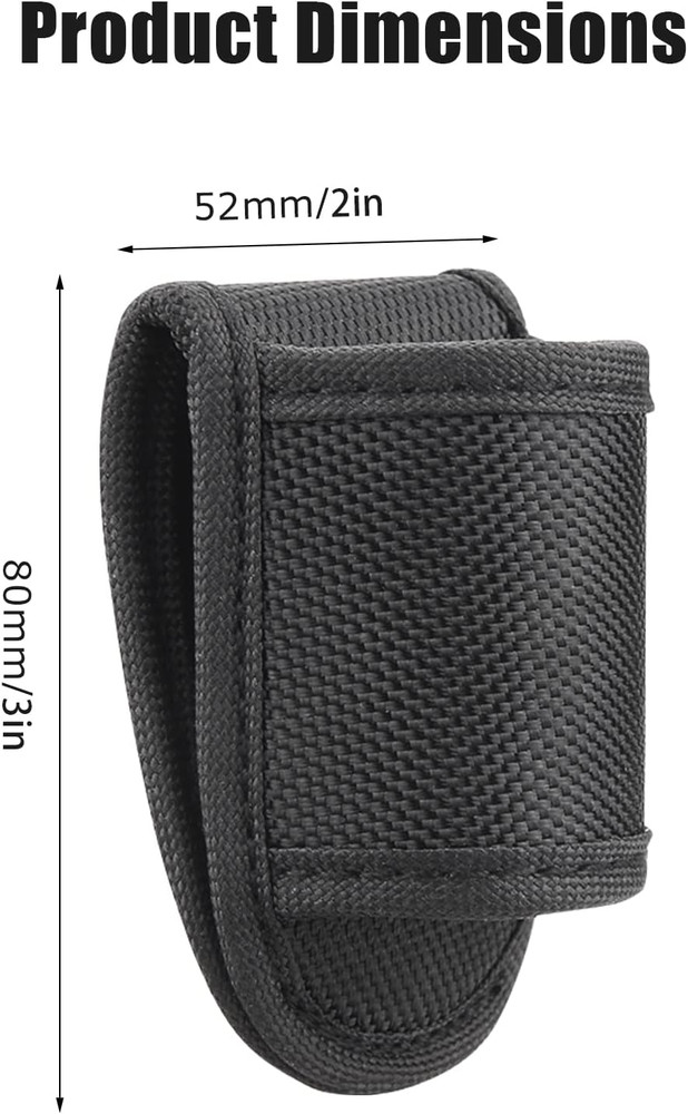 Flashlight Holster for Duty Belt, Open Top D Cell Compact Light Holder Case, Nyl