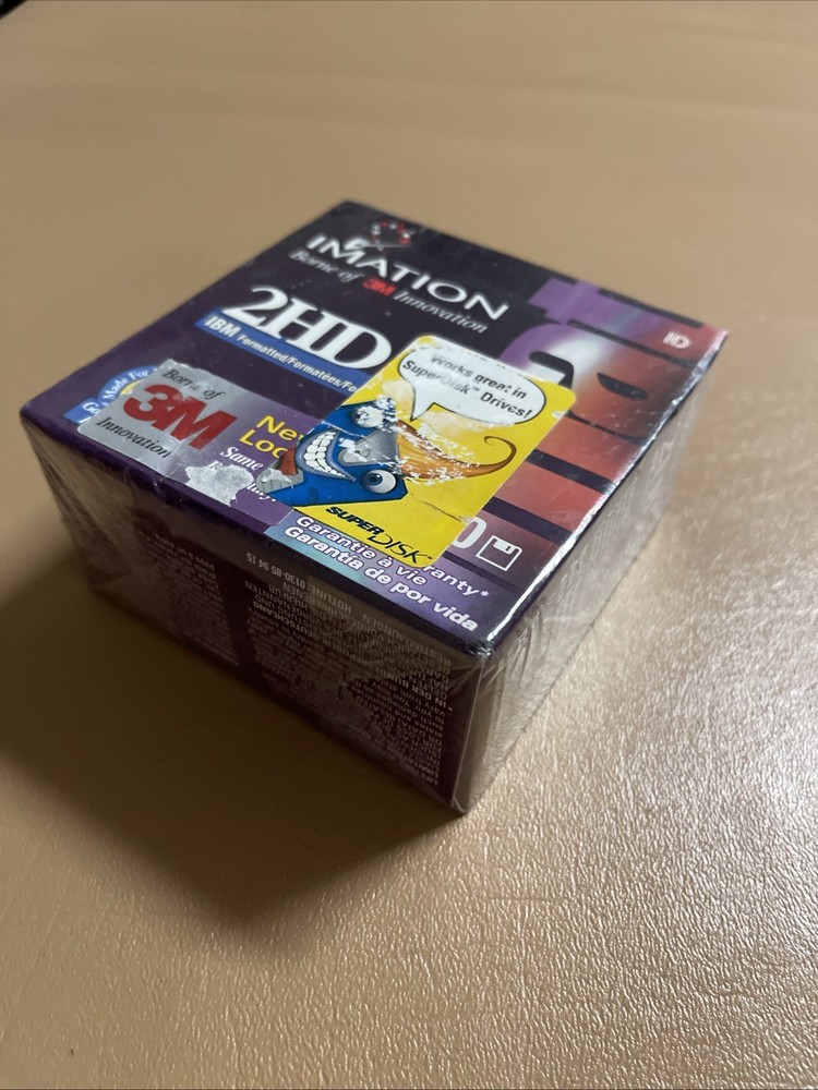Imation 2HD Diskettes 10 Pack IBM Formatted Brand New Sealed
