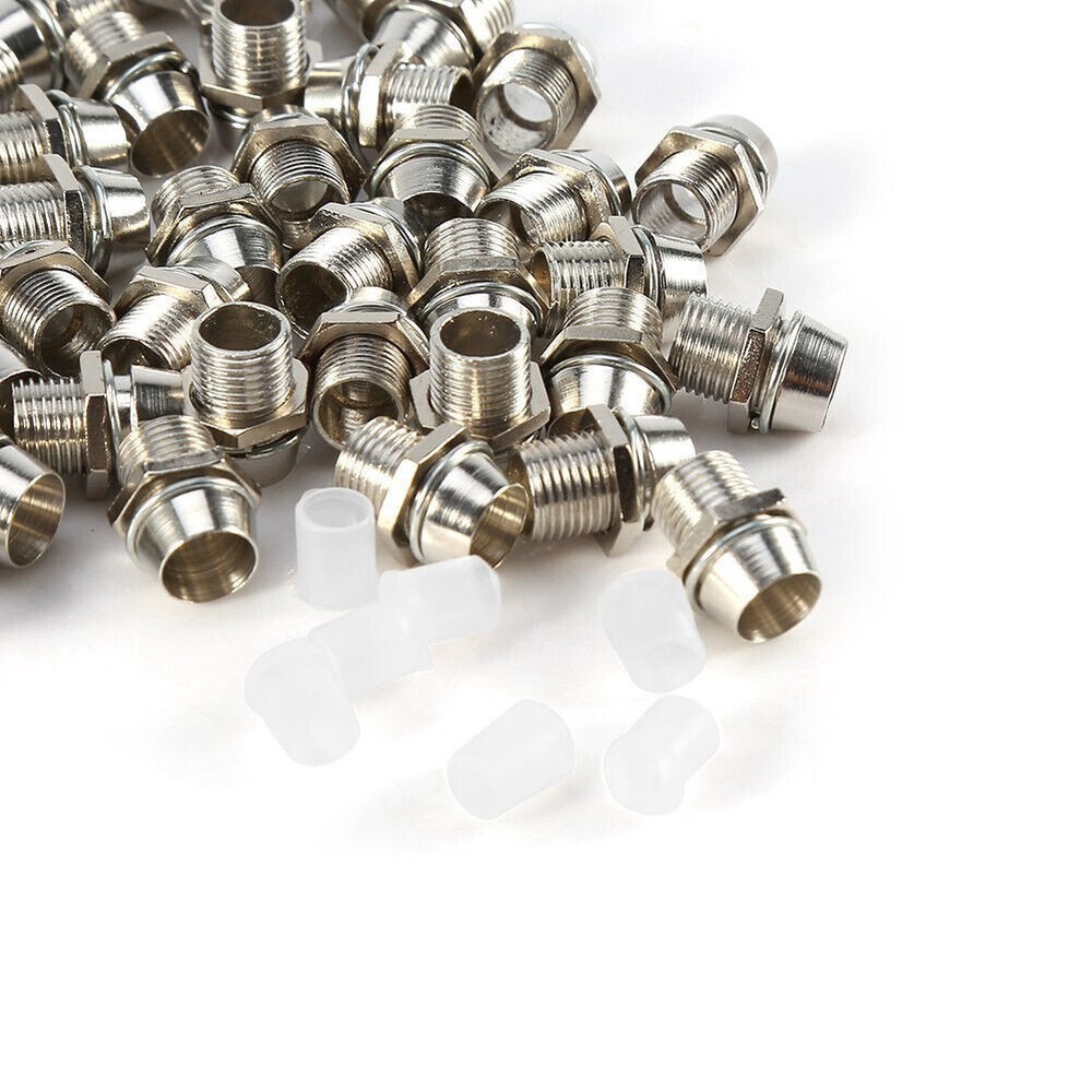 50 pcs Silver Color 5mm LED Holders Panel Display Thread Mount Size 8mm