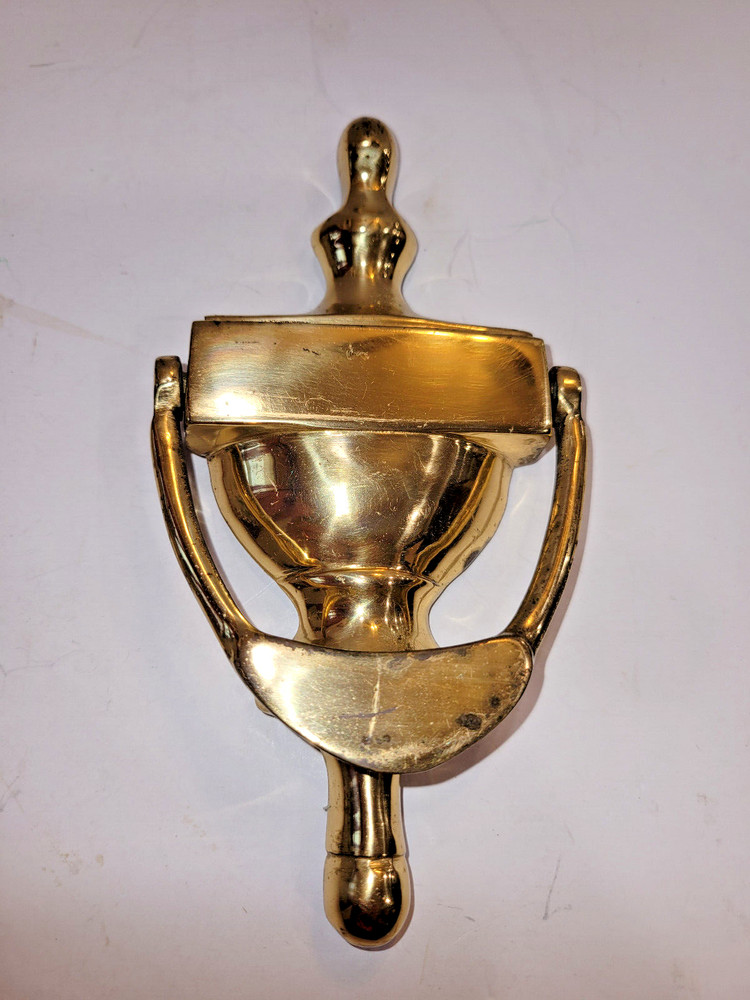 Brass Door Knocker Colonial Style Solid Can be Engraved 6.25" Long 3.25" Wide