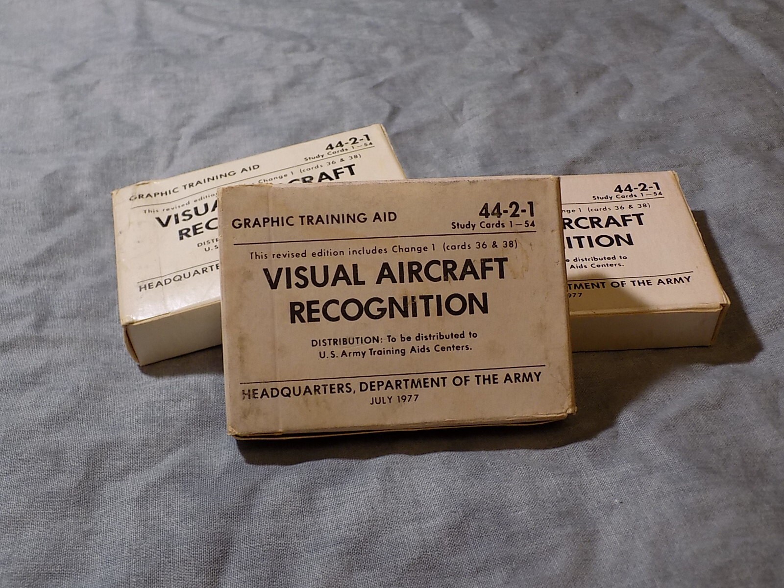 1 each, ONE PACK of  1977 VISUAL AIRCRAFT RECOGNITION CARDS 1977