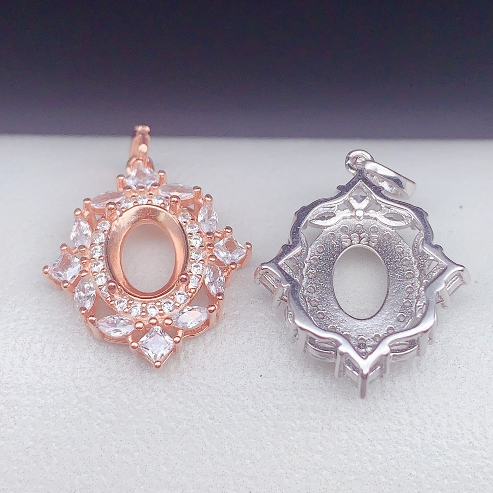 Silver 925 pendant empty setting, DIY blank setting YD124