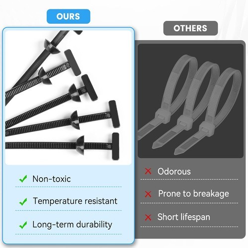 100PCS Nylon Universal Cable Tie Buckle Self-Locking Nylon Zip Ties Holder NEW