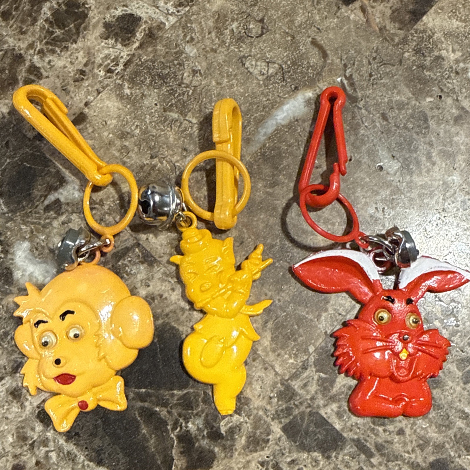 Vintage 1980's Plastic Clip On Bell Clip Charm Necklace Bracelet Charms Lot