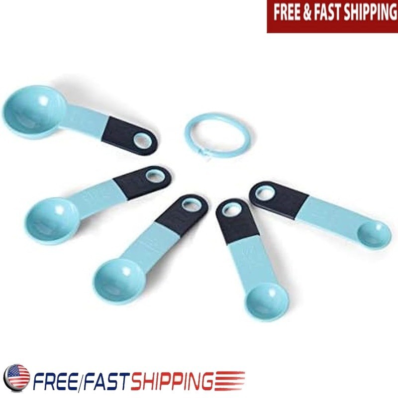Five Piece Measuring Spoon Set Accurate Measurement Easy Storage Dishwasher Safe