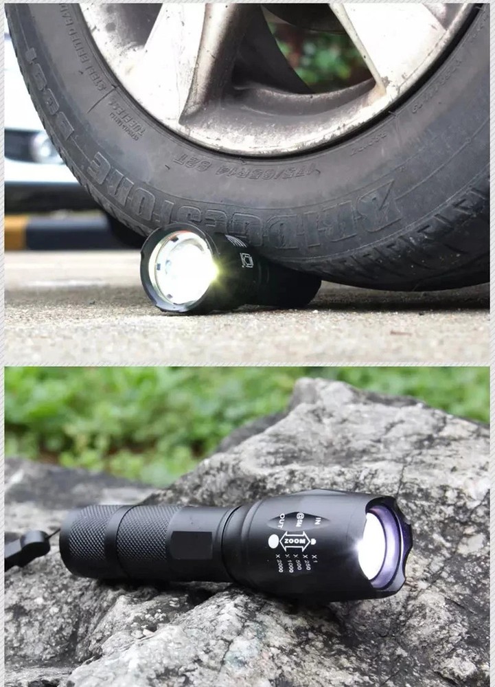 5 x Tactical 18650 Flashlight High Powered 5Modes Zoomable Aluminum