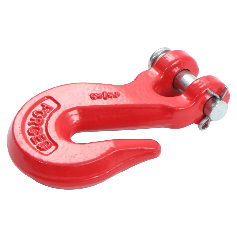 4 Pack 3/8" Clevis Grab Hooks G70 7500lbs Working Load Limit Red Chain Hooks