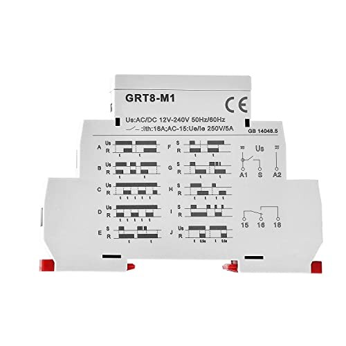 16A Multifunction Time Relay with 10 Function Choices GRT8-M1,AC/DC12V~240V
