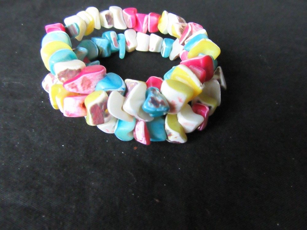 Colorful Sea Shell Bracelet Adjustable