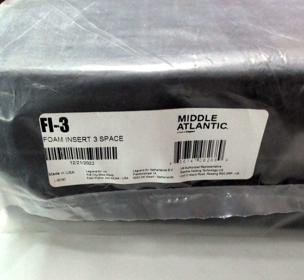 Middle Atlantic FI-3 Customizer Foam Inserts 3 Space Legrand