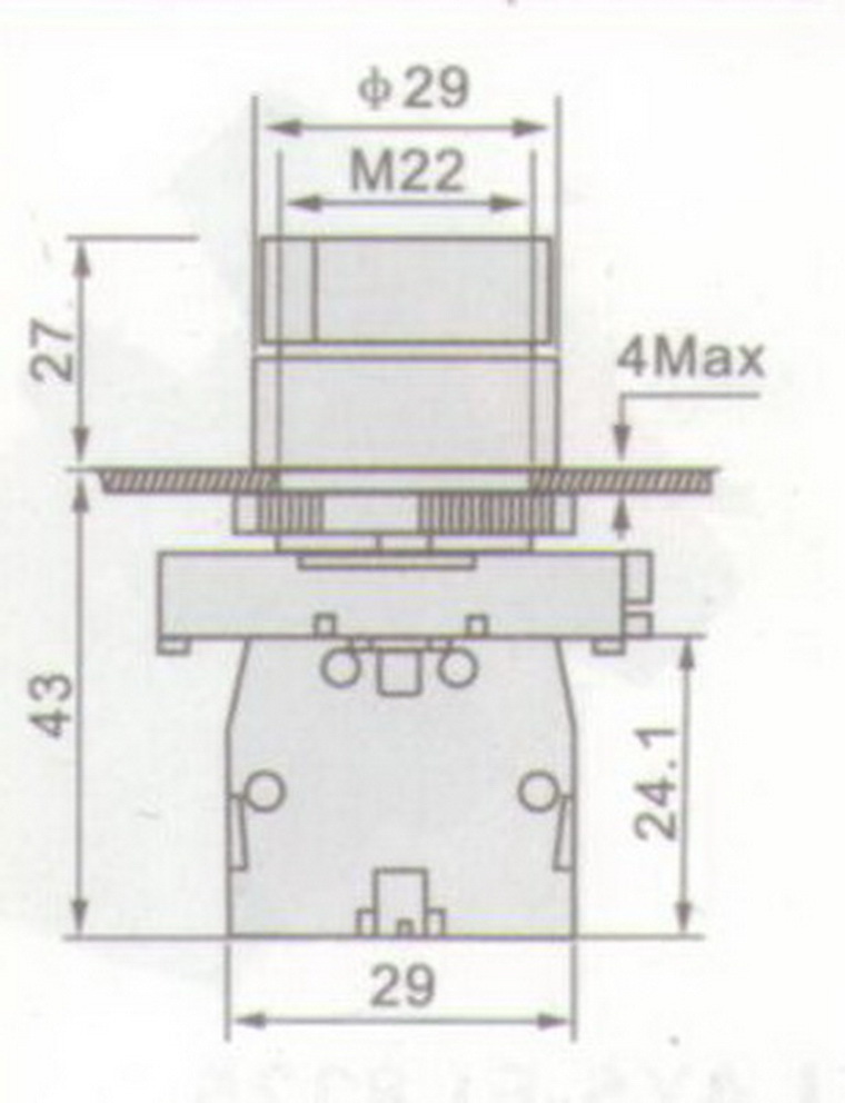 1PC 22mm Selector switch 2 Position Fits XB2ED21 Select Switch 1NO Maintain