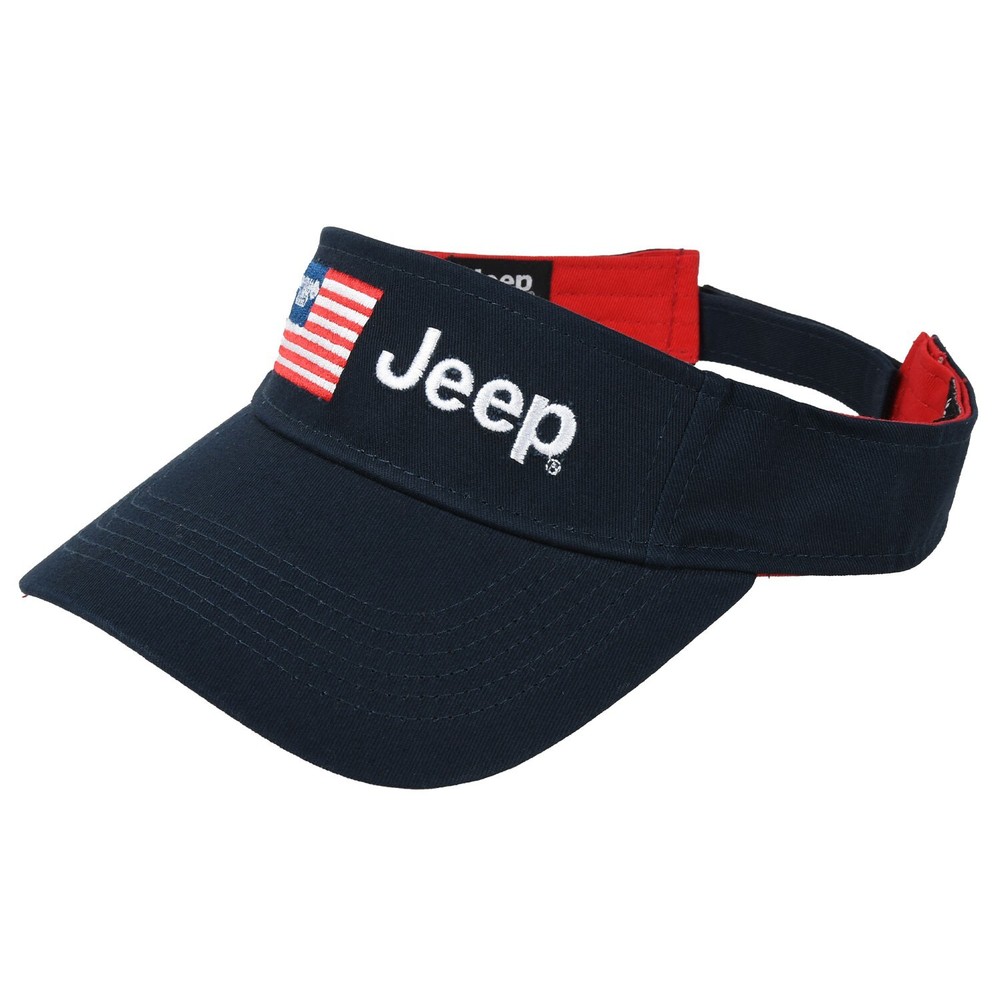 Jeep Freedom USA Flag Visor- Navy Blue