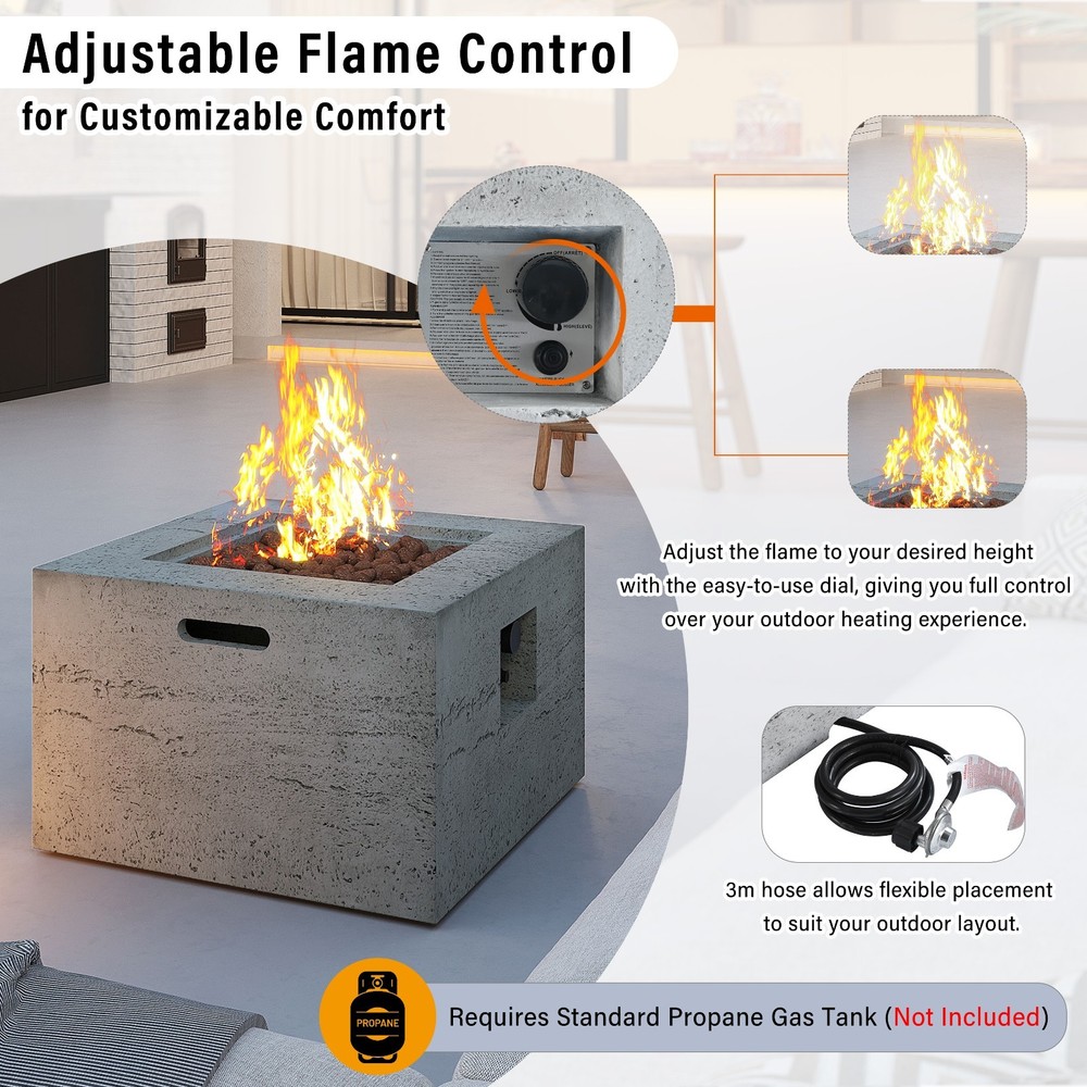 MGO Propane 40000 BTU Outdoor Fire Pit Table