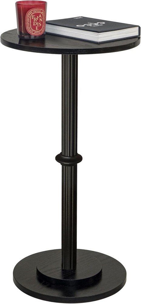 Small Side Table Small Spaces Modern Round End Table W/ Fluted Wood Drink Table