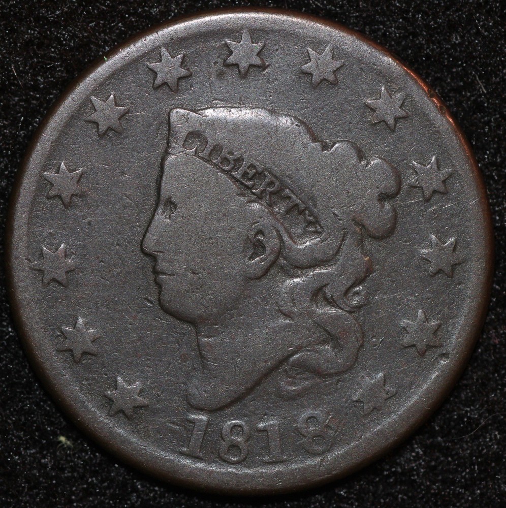 1818 Large Cent N-7 KP019