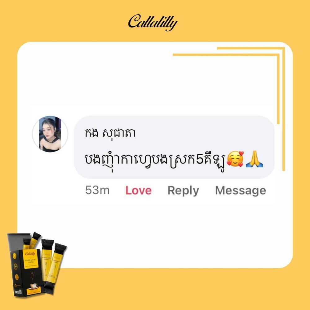 2 Box Callalilly Block & Burn Coffee កាហ្វេសម្រកខ្លាញ់ ខាលាលីលី ( 1B/15pcs)