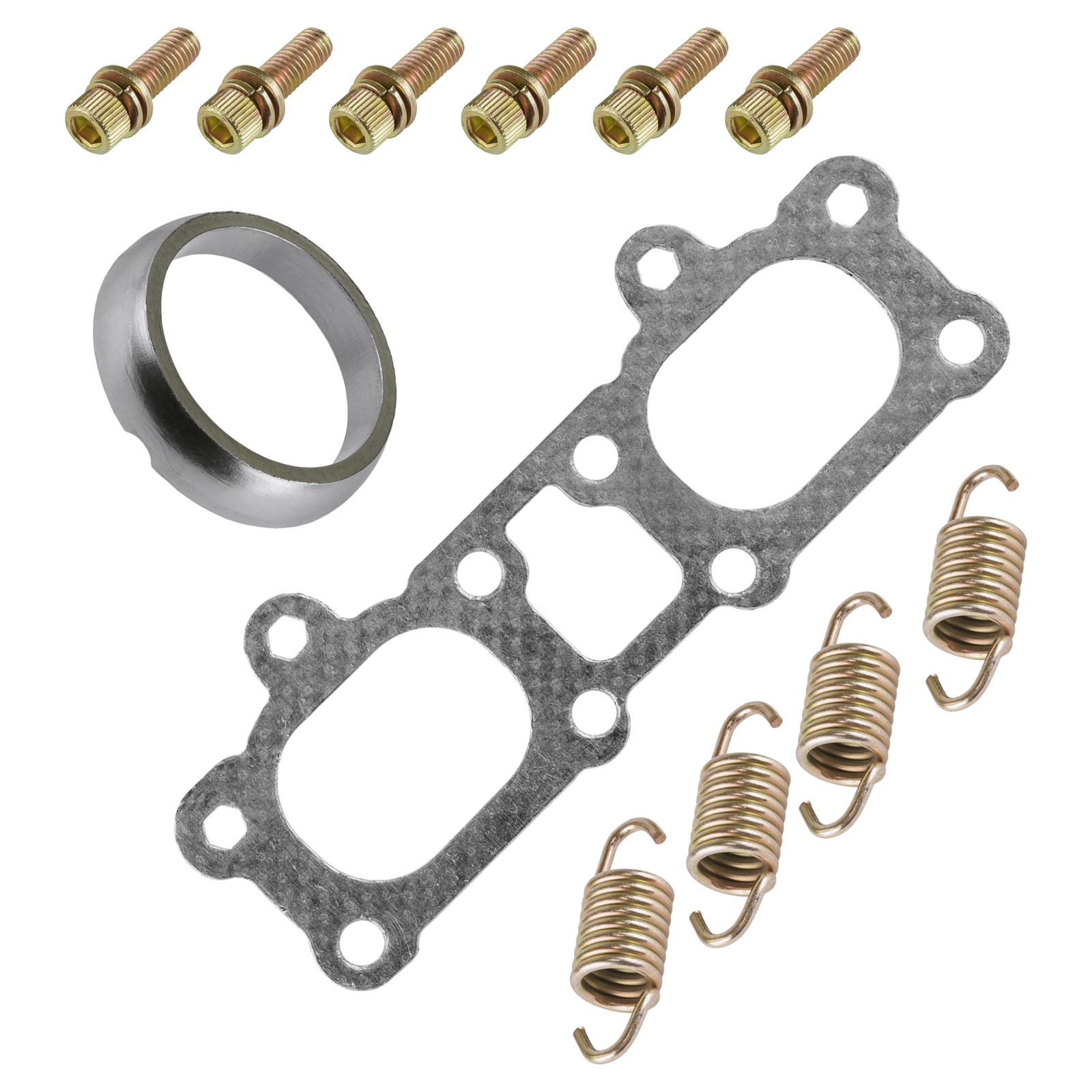 Exhaust Muffler Gasket Seal Spring Kit For Polaris RZR 900 50 55 60 Inch 2015-23