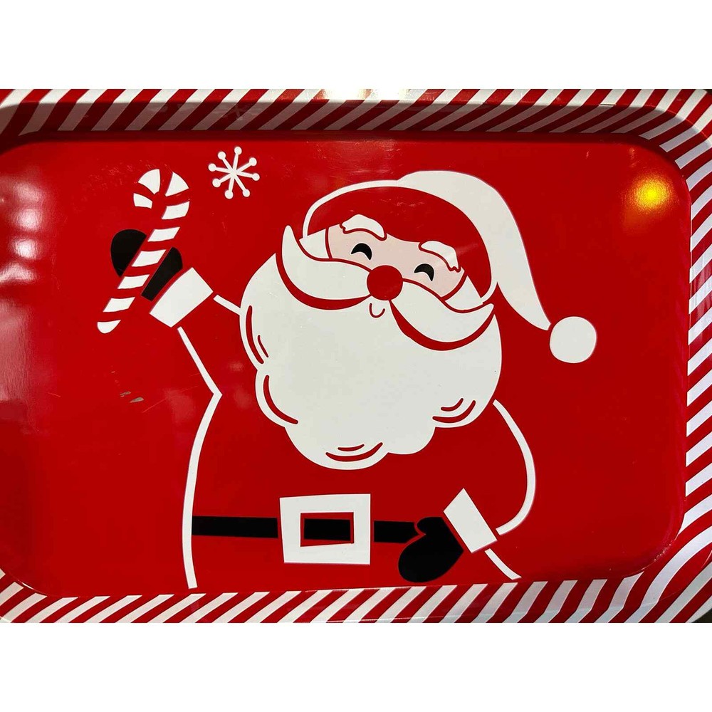 Retro metal Santa tray