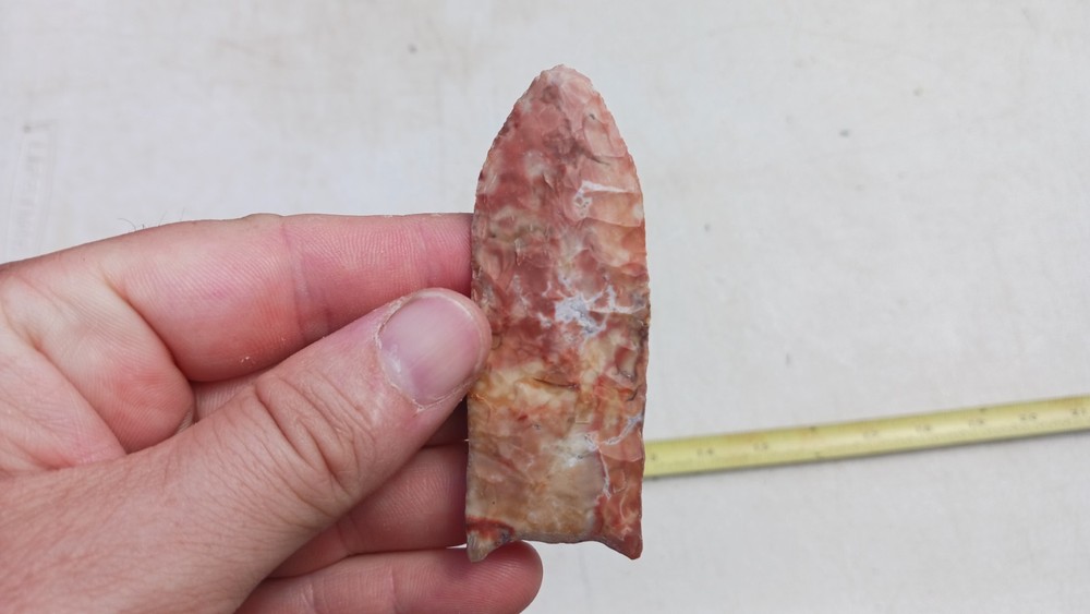 2 Clovis, Fluted Type Flint Knapped Points, Paleo Arrowheads, Atlatl