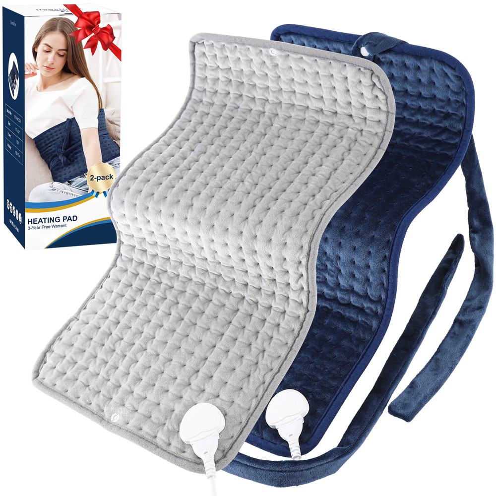 2 Set Heating Pad, 10 Heating Levels, Adjustable Time and Heating Settings