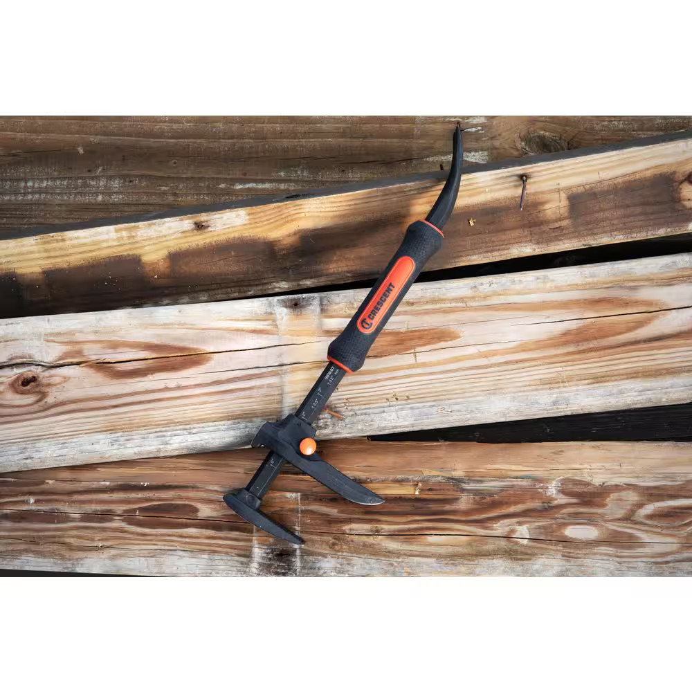 16 In. Adjustable Board Bending Pry Bar with Nail Puller and Grip