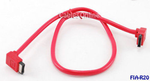 20" Shielded Round SATA 90 Degree Data Cable, FIA-R20