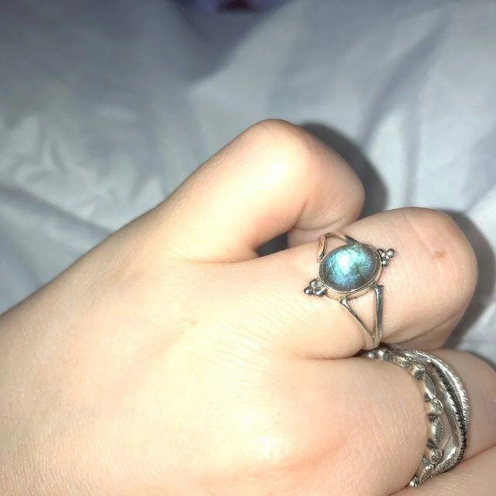 Awesome Labradorite Gemstone 925 Sterling Silver Handmade Ring All Size