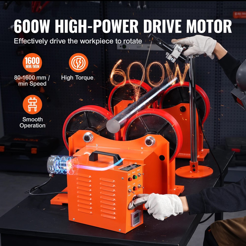 Welding Positioner Turning Rolls Linkage Roller 1000KG Loading Welding Turning