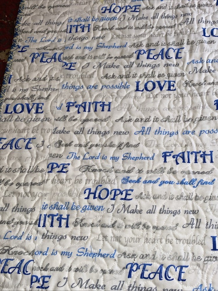 Homemade Patchwork Lap Quilt 44” X 57”