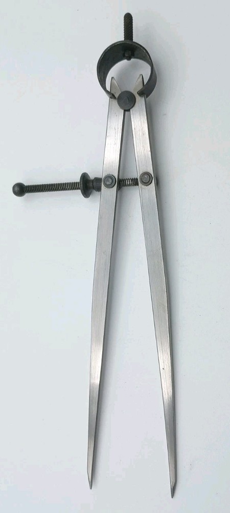 8" Spring Divider Caliper with Flat Legs and Spring Nut