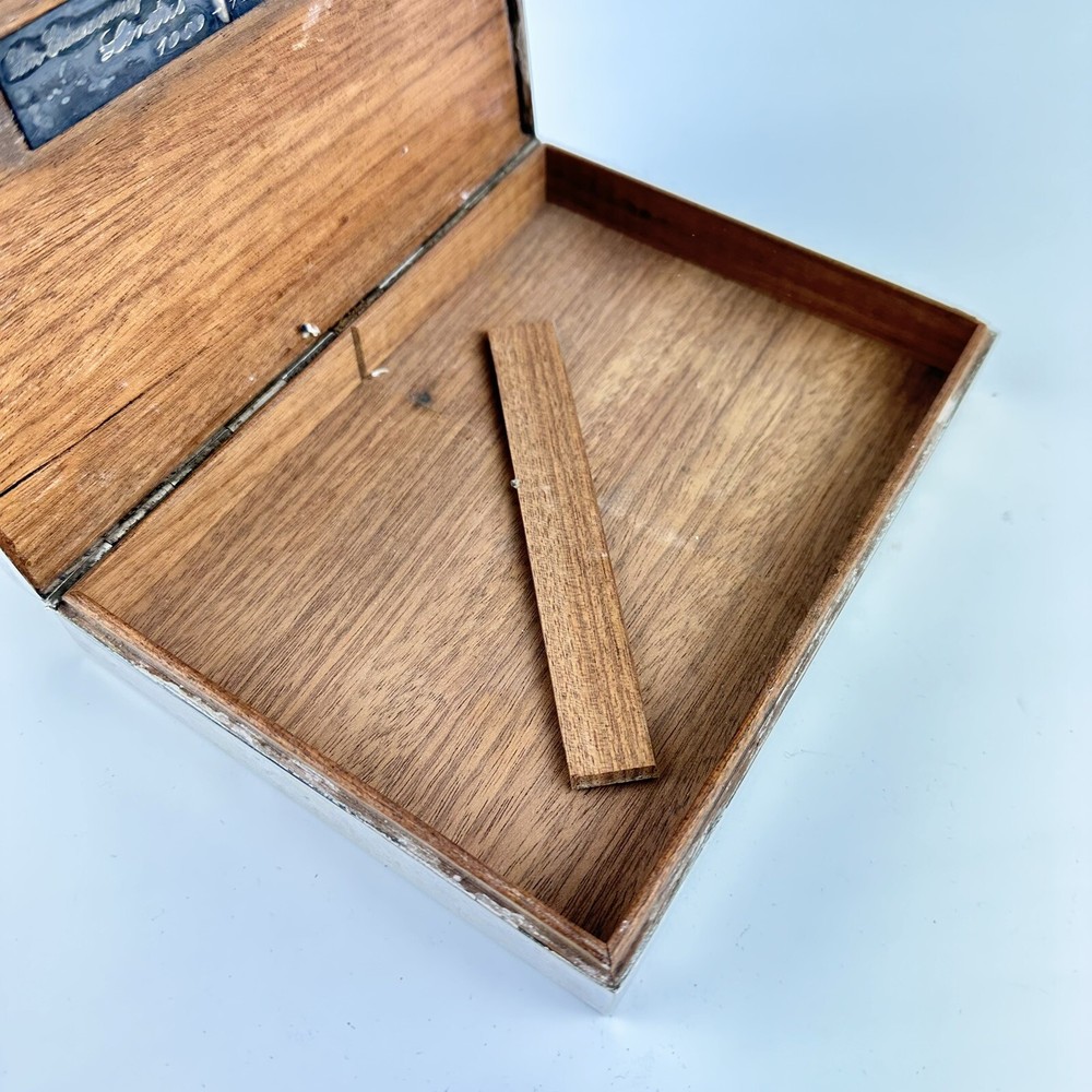 Vintage German Solid Sterling Silver Cigar / Cigarette Box 18.5cm